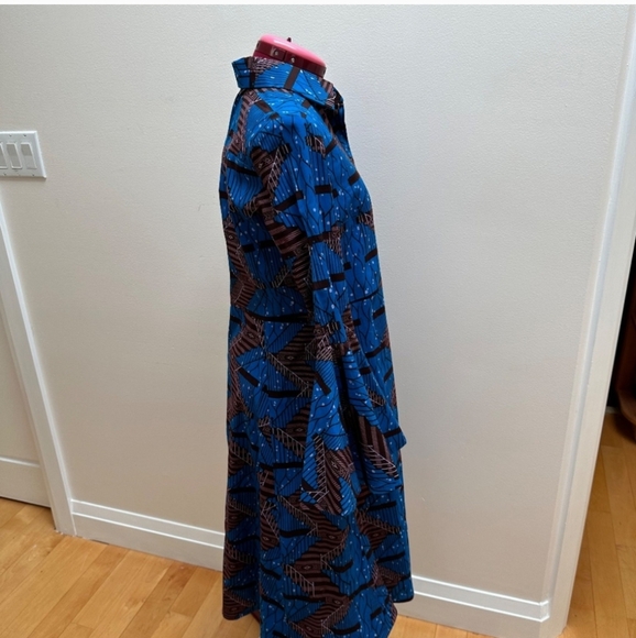 Women's Cotton Shirt Dress by New York Designer 'Demestik' Sz. M - Picture 3 of 7